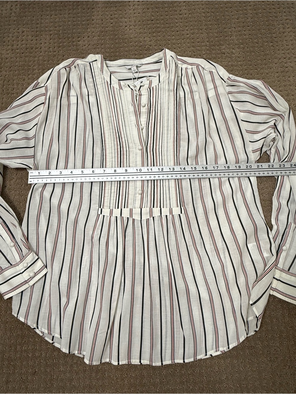 Joie Womens Striped Cotton-Blend Striped Button Placket Shirt - NWT - Picture 5 of 6